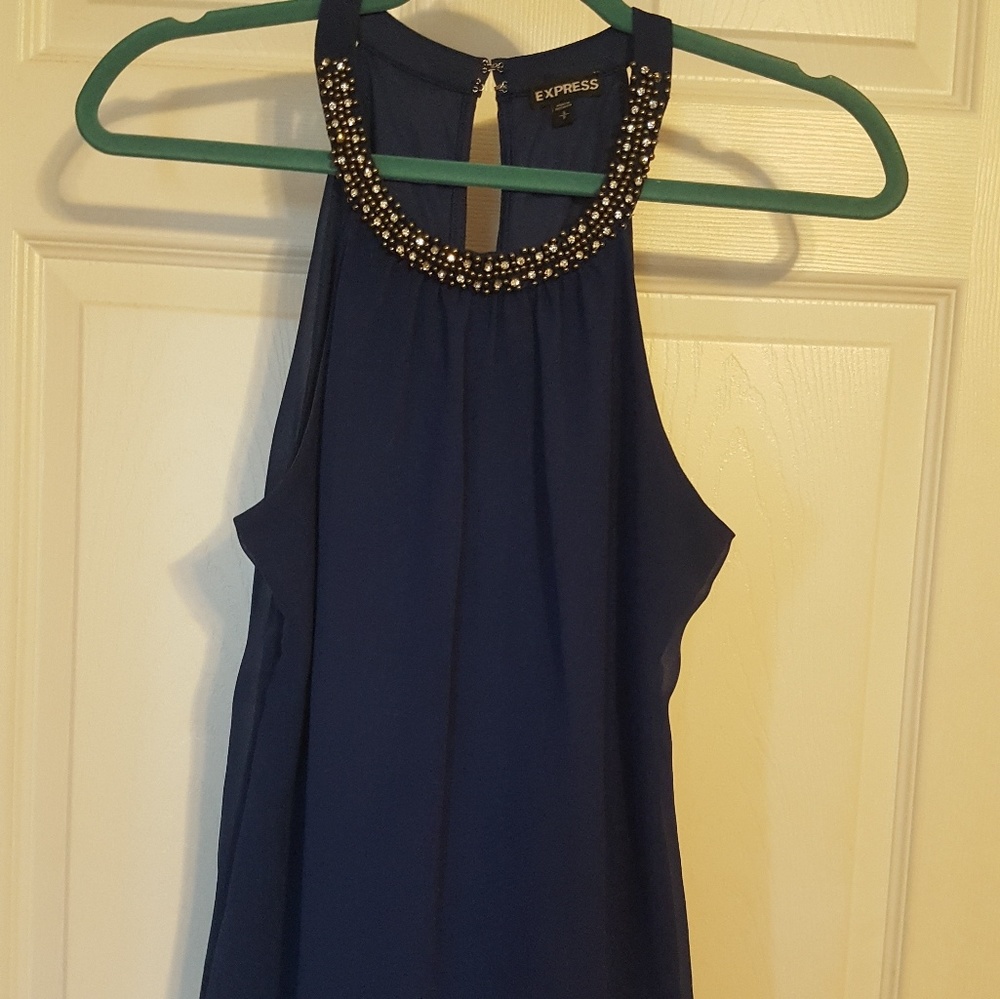 Sleeveless embellished Express blouse